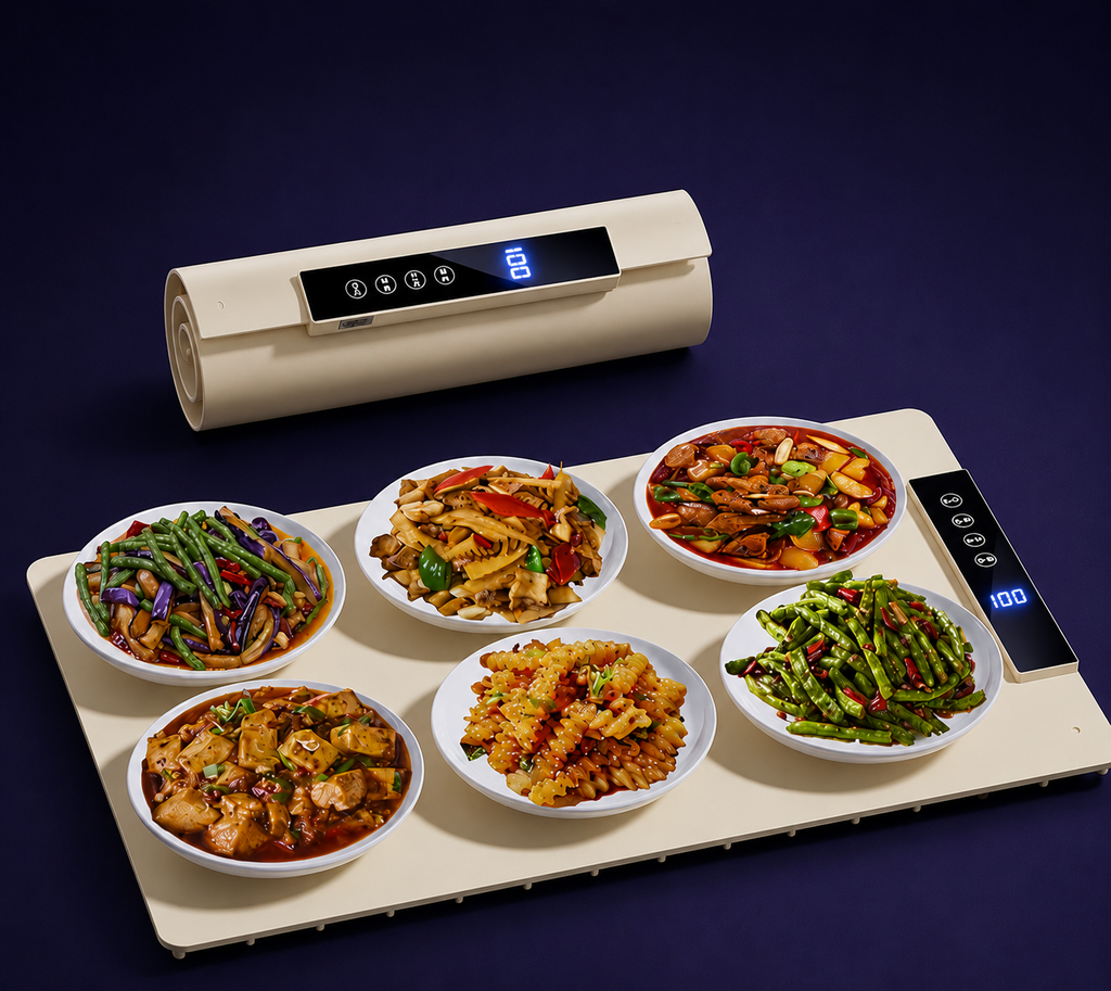Silicone Warming Plate, Rollable Hot Pot Mat, Heat Preservation Board, Household Electric Heating Table Graphene